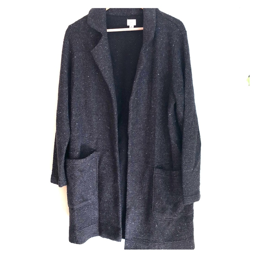 Plum Heathered Sweater Coat